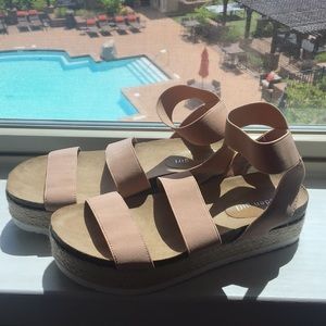 Madden girl light pink platform bandage sandals